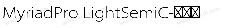 MyriadPro LightSemiC字体转换